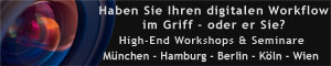 Seminare, Schulungen, Workshops und Kurse zu Photoshop, Lightroom, Aperture, RAW, HDRI und Farbmanagment